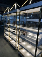 Vitrine en verre design de boutique sur mesure pour le tabac Shisha Vitrine avec lumière LED pour magasin de fumée