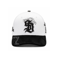 En stock 2026 Vente en gros Bzez X Shifu G5 Hats Casquette de baseball personnalisée à 5 panneaux en Dobby, tissu éponge et daim, à large bord, modèle Beard Hat Gold Barbas X Ct Caps