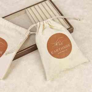 Sac à poussière en coton blanc de haute qualité, écologique, avec logo personnalisé, imprimé, recyclable, avec cordon de serrage, pour sac à main - Product Image 1