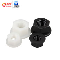 Écrous à bride hexagonale en Nylon noir/blanc écrou en plastique M3 M4 M5 M6 M8 M10 écrou/DIN6923