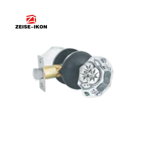 مقبض باب زجاجي للخصوصية في غرف النوم مع قفل، مقبض باب داخلي للحمام، مقبض باب دائري كريستالي ماسي - Product Image 6