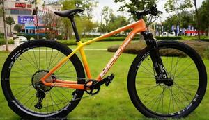 Bicicleta de Montaña de Fibra de Carbono con Horquilla de Aleación de Aluminio, <span class=keywords><strong>SRAM</strong></span> NX <span class=keywords><strong>Eagle</strong></span> de 12 Velocidades, Frenos de Disco Hidráulicos, Bicicleta MTB Todoterreno - Product Image 3