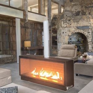 Allumeur de cheminée à gaz intérieur à <span class=keywords><strong>insert</strong></span> en acier télécommandé moderne pour villas appartements hôtels-travaux gaz naturel gaz liquéfié - Product Image 2