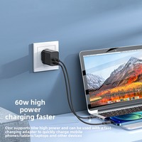 Kit d'organisation de câbles de charge rapide 60W, étui de voyage, boîte de rangement multi-chargeurs USB-C sans miroir
