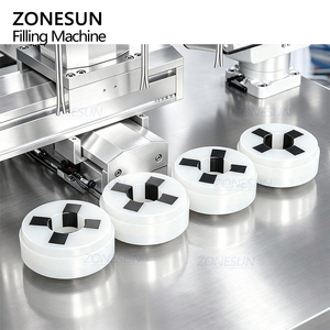 Machine de remplissage semi-automatique ZONESUN ZS-MCS4 à pompe à piston 4 têtes pour crème cosmétique, lotion spirale multicolore - Product Image 5