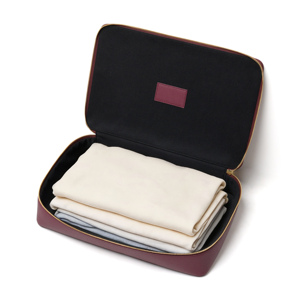 Organisateur <span class=keywords><strong>de</strong></span> vêtements en cuir PU <span class=keywords><strong>de</strong></span> luxe avec sac intérieur amovible, grande capacité, cubes <span class=keywords><strong>de</strong></span> <span class=keywords><strong>rangement</strong></span> séparables pour articles <span class=keywords><strong>de</strong></span> toilette - Product Image 3