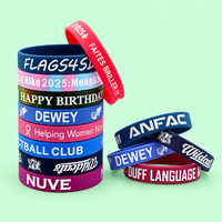 Bracelet d'événement personnalisable avec logo sur mesure, bracelet en silicone promotionnel imperméable
