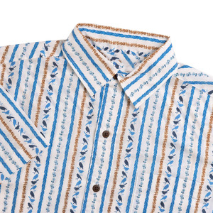 <span class=keywords><strong>Vestito</strong></span> ricamato per giovani fantasia Slim Fit Cool a tema Plaid personalizzato anni '90 Slim Fit indossare camicia da Cowboy sportiva a quadri da <span class=keywords><strong>uomo</strong></span> Cool - Product Image 3