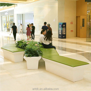Fauteuils inclinables résistants aux intempéries Y088, banc long, pot de plantation décoratif pour écoles, centres commerciaux, en fibre de verre et PU - Product Image 1