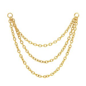 Lotus Customize Solid 9K 14K 18K Real <b>Gold</b> Chain Pendants Helix <b>Earring</b> Fine Piercing Jewelry Wholesale 24G O-Ring <b>for</b> Women <b>Men</b> - Product Image 3