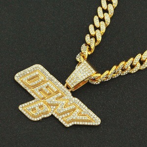 Collar con Colgante de Letras de Aleación Creativas, Estilo Hip Hop, Unisex, Joyería de Moda al por Mayor - Product Image 1