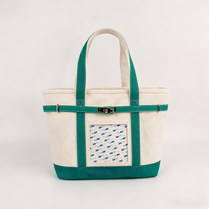 Bolso tote de lona personalizado con hebilla dorada, para proyectos de bordado, costura, punto de cruz y punto de aguja, con kit de autoacabado - Product Image 2