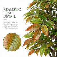 Grand arbre artificiel en PE Dalbergia de 8,5 pieds, écologique, résistant aux UV, pliable, décoratif pour l'intérieur/l'extérieur, pour la maison, le bureau, l'hôtel