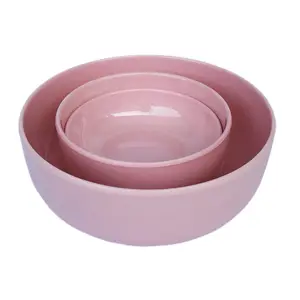 Solid Color Melamine Bowl With Dot Material 6 Inch Salad Bowl