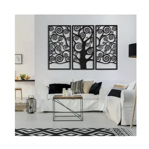 Custom Pattern Laser Cutting Home Accessories Pieces Art Decorative Wall Living Room Abstract Metal Iron Decor For The Wall