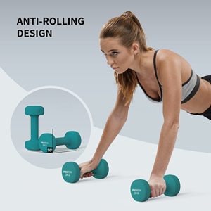 PROIRON 3kg Mancuernas recubiertas de neopreno Equipo de fitness de calidad premium para ejercicio en casa Pilates Gimnasio - Product Image 4