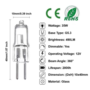 Lampadina Alogena Dimmerabile di Alta Qualità G5.3 35W, Vendita all'Ingrosso - Product Image 3