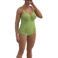Bodysuit Wanita Plus Size XXL, Bahan Spandex/Nylon, Bernapas, Ramah Lingkungan, Potongan Tinggi, Motif Bunga, Cepat Kering, Berkawat, Seksi, Elastis, Untuk Sehari-hari