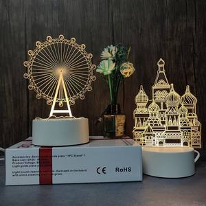 Lampe <span class=keywords><strong>Illusion</strong></span> 3d Led Custom Room Décorative Enfants Usb Acrylique 3d Led Veilleuse Lampe de Table 3d Veilleuse pour Enfants Cadeau - Product Image 4