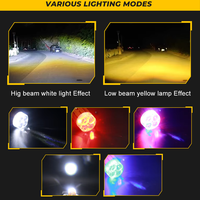 Ampoule LED 12-80V DC Stroboscopique RGB Hi-low BA20D H4 Angel Eye pour Phare de Moto et Lentille de Voiture Électrique