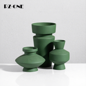 Nouveau vase en céramique fait main, moderne, minimaliste et créatif, vase à fleurs haut <span class=keywords><strong>de</strong></span> gamme, décoration d'intérieur INS pour salon et bureau - Product Image 2