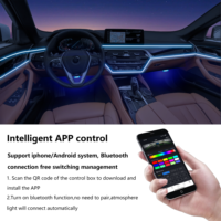 Kit d'éclairage d'ambiance universel 22-en-1 C2 coloré et dynamique pour voiture, avec anneau LED pour haut-parleur et bande lumineuse d'atmosphère, contrôle par application