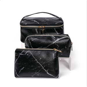 Logotipo personalizado con estampado de girasol, cremallera impermeable multifuncional, letra PU para bolsa de maquillaje, bolsa de viaje - Product Image 6