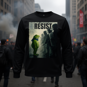 Portland Frog Protest Maglietta a maniche lunghe Resist Graphic Design Abbigliamento unisex - Product Image 3