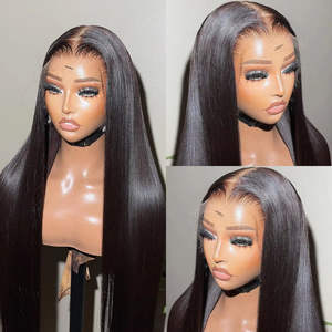 วิกผมลูกไม้แบบเต็ม HD ไม่ใช้กาวขนาด30 40นิ้ววิกผมอินเดียแท้ติดหนังกำพร้าแบบอินเดียวิกผมมนุษย์ยังไม่ได้ผ่านกระบวนการ - Product Image 2