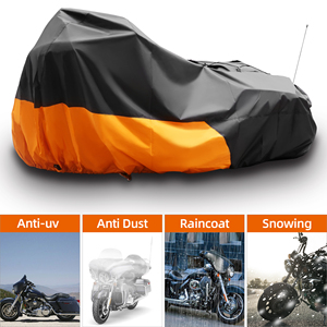 Housse de moto pliable de haute qualité résistante aux UV et imperméable pour l'extérieur Noir+Orange Polyester Marque <span class=keywords><strong>MUSE</strong></span> Garantie 1 an - Product Image 6