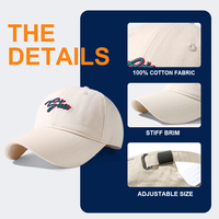 Gorra de Béisbol Clásica Americana Premium, Bordado Personalizado, Impresión, 6 Paneles, Poliéster/Algodón, Ajustable, Unisex, Letra, Logotipo Personalizado