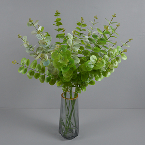 Di alta qualità 3D stampa vero tocco piante artificiali foglie di eucalipto artificiale foglie di oliva per la decorazione della casa di nozze - Product Image 5