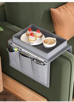 Classique 5 poches sac de rangement suspendu porte-gobelet plateau canapé accoudoir organisateur pour salon canapé TV télécommande organisateur