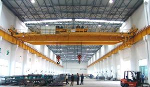 Nouvelle condition <span class=keywords><strong>QD</strong></span> Type 20T Double poutre pont roulant grue grue avec deux crochets chariot pour la Construction d'atelier - Product Image 2