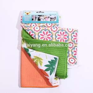 Fashionable Factory Direct Wholesale 2 Pcs Printed 2 Pcs Plain Microfiber Cleaning <strong>Cloth</strong> - Product Image 3