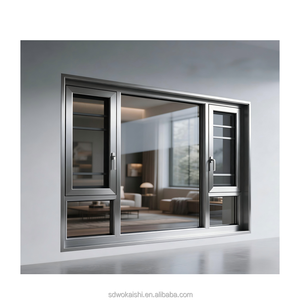 Fenêtres et portes à battants en aluminium sur mesure, verre Low-E à économie d'énergie, <span class=keywords><strong>double</strong></span> <span class=keywords><strong>vitrage</strong></span>, basculantes, pour villa, certifiées Energy Star, anti-insectes - Product Image 2