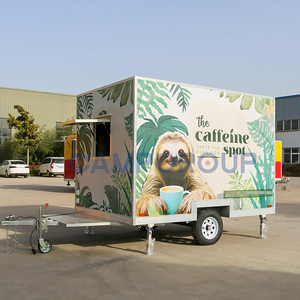 Petit camion de nourriture de café usa standard chariot de remorque de nourriture magasin de crème glacée avec des roues barre de conteneur mobile - Product Image 1