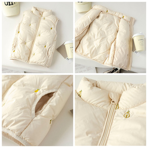 Gilet à la mode pour filles et garçons, vêtement d'extérieur épais et chaud <span class=keywords><strong>sans</strong></span> manches, broderie imprimée, vêtements pour bébé, gilet en duvet pour enfant - Product Image 2