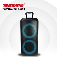 Altavoces de Fiesta Dobles de 8 Pulgadas y 1000w con Micrófono, Karaoke Activo para Exteriores, Altavoz Portátil con Luz LED
