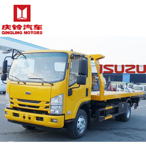 Nouveau camion de remorquage à plateau plat jaune avec plateforme élévatrice hydraulique pour le transport et les opérations de sauvetage de voitures - Product Image 6