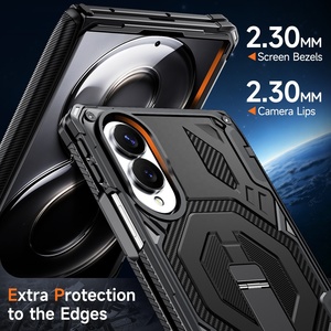 Étui de téléphone pliable avec fixation magnétique, support intégré, protection anti-chute pour Samsung Z Fold 8 écran large D-060 - Product Image 3