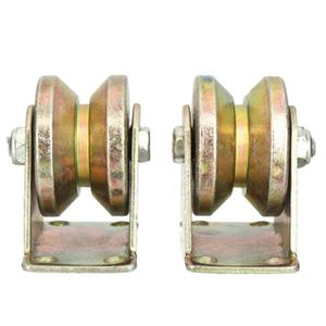 Roulettes de <span class=keywords><strong>porte</strong></span> <span class=keywords><strong>coulissante</strong></span> en V miniatures, en acier durable avec support, accessoires de roue portables de remplacement, résistantes à l'usure et épaisses - Product Image 4