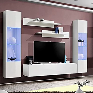 Meubles <span class=keywords><strong>TV</strong></span> muraux modernes en bois laqué, ensembles de rangement pour salon, centres de divertissement flottants pour téléviseurs - Product Image 6