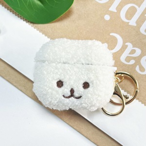 Vente en gros d'étuis en peluche brodés TPU+Peluche pour AirPods tous modèles, mignons et amusants - Product Image 1