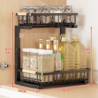 Paniers de rangement ajustables et pliables sous l'évier, design moderne, support de rangement de cuisine polyvalent, aucune installation requise