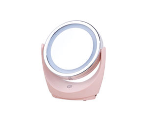 Espejo de Maquillaje Portátil con Luz LED y Logotipo Personalizado, Espejo Cosmético Redondo de Viaje con Rotación de 360 Grados - Product Image 1