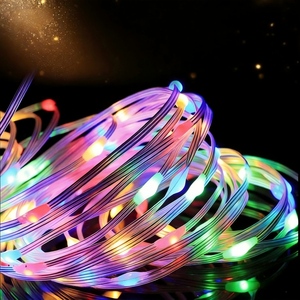 Guirnaldas de Luces LED Solares para Exteriores, 30m 50m 100m RGB, Luces Decorativas con Control Remoto para Fiestas - Product Image 2
