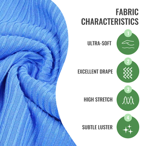 Tela Elástica de Spandex 2x2, Resistente, Popular al por Mayor, Tela de Canalé con Spandex para Chaquetas y Abrigos - Product Image 2