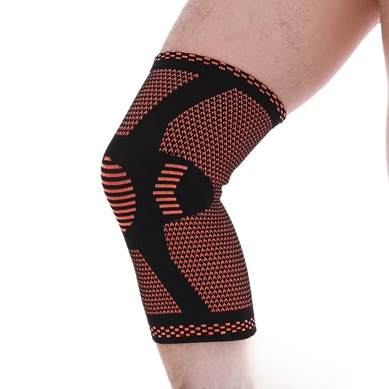 Adjustable 3D Knitted Nylon Motorcycle Bicycles Knee Support Compression Brace Knee Sleeves High Elastic Bandage Knee Pad