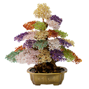 Albero della Fortuna in Cristallo Naturale Grezzo Fatto a Mano, Albero dei Soldi per Guarigione dei <span class=keywords><strong>Chakra</strong></span>, Decorazione Feng Shui e Tendenza Moda - Product Image 1